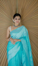 Load image into Gallery viewer, Reshma Lichi Silk Saree | Shoppers Trend
