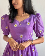 Load image into Gallery viewer, Nisha Maska Cotton Purple Dress | Shoppers Trend
