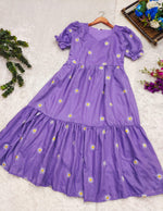 Load image into Gallery viewer, Nisha Maska Cotton Purple Dress | Shoppers Trend
