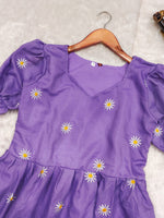 Load image into Gallery viewer, Nisha Maska Cotton Purple Dress | Shoppers Trend
