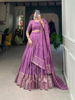 Load image into Gallery viewer, Minaxi Pure Chanderi Dhavani Set / Half Saree | Shoppers Trend

