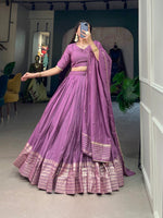 Load image into Gallery viewer, Minaxi Pure Chanderi Dhavani Set / Half Saree | Shoppers Trend
