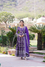 Load image into Gallery viewer, Kajal Viscose Dyable Jacquard Anarkali | Shoppers Trend
