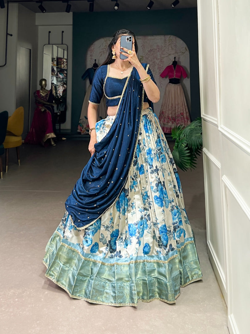 Chhaya Dola Silk Dhavani Set / Half Saree / Langa voni | Shoppers Trend