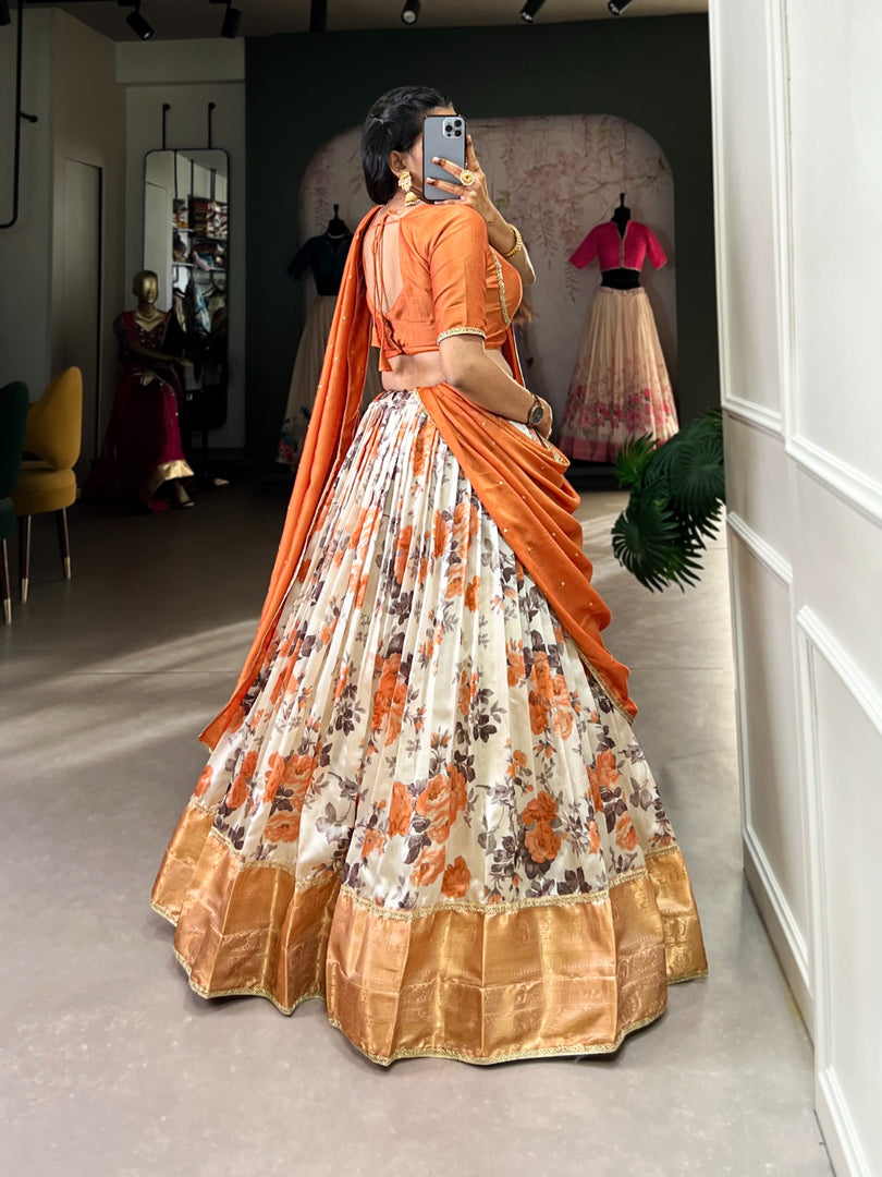Chhaya Dola Silk Dhavani Set / Half Saree / Langa voni | Shoppers Trend