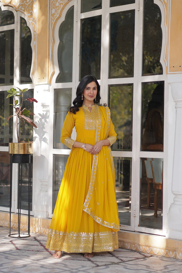 Maya Faux Blooming Georgette Anarkali | Shoppers Trend