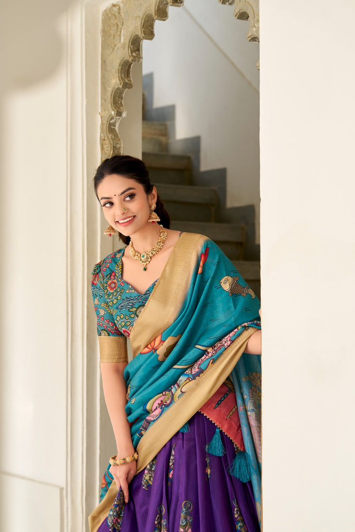 Nirma Dola Silk Dhavani Set / Half Saree / Langa voni | Shoppers Trend