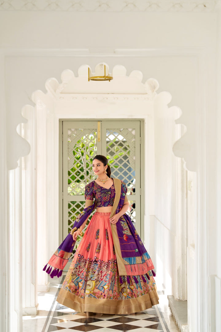 Nirma Dola Silk Dhavani Set / Half Saree / Langa voni | Shoppers Trend