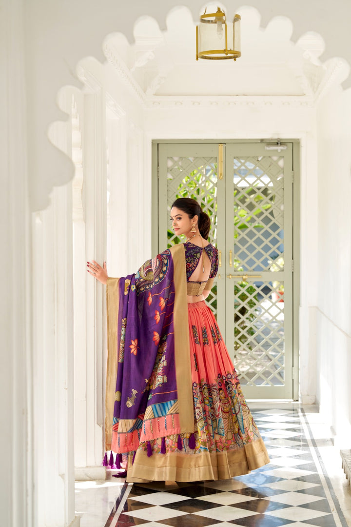 Nirma Dola Silk Dhavani Set / Half Saree / Langa voni | Shoppers Trend