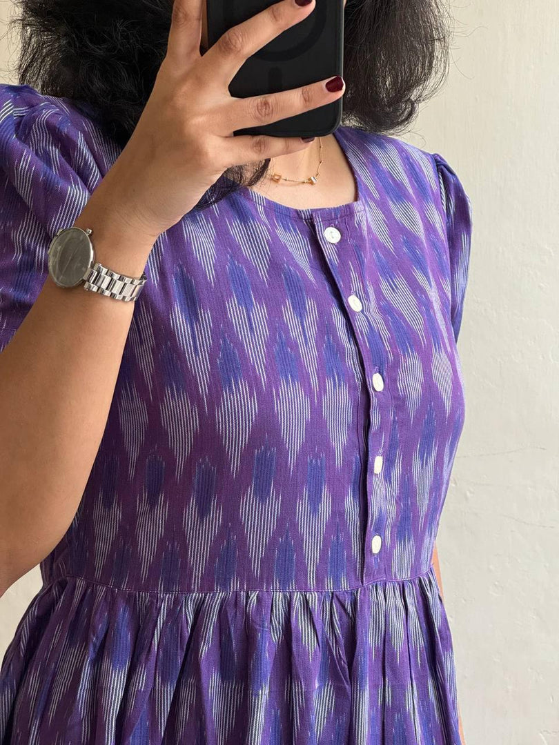 Jagu Soft Cotton Purple Dress | Shoppers Trend