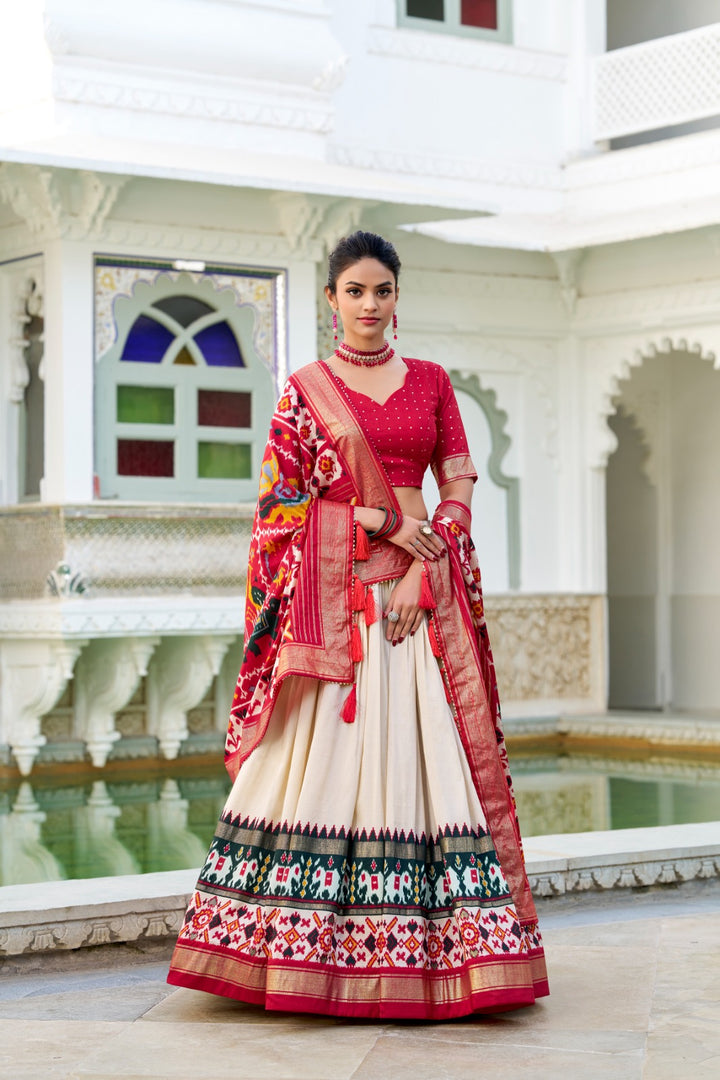 Yashoda Tussar Silk Dhavani Set | Half-Saree | Shoppers Trend