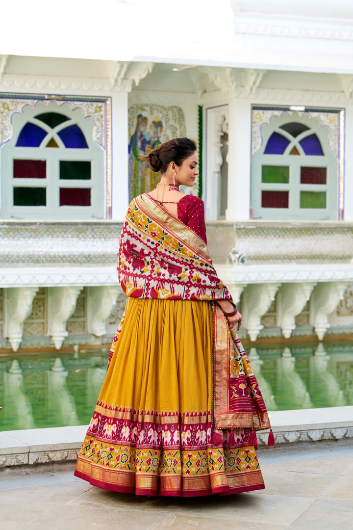 Yashoda Tussar Silk Dhavani Set | Half-Saree | Shoppers Trend