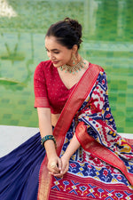 Load image into Gallery viewer, Yashoda Tussar Silk Dhavani Set | Half-Saree | Shoppers Trend

