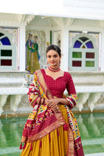 Load image into Gallery viewer, Yashoda Tussar Silk Dhavani Set | Half-Saree | Shoppers Trend
