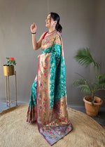 Load image into Gallery viewer, Gomati Paithani Saree | Shoppers Trend
