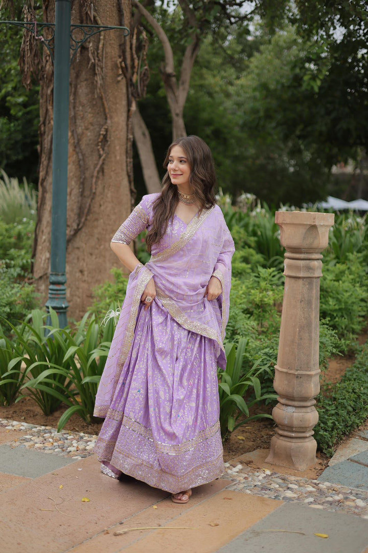 Dhevani  Pure Dyable Viscose Jacquard Dhavani Set / Half Saree / Langa voni | Shoppers Trend