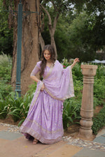 Load image into Gallery viewer, Dhevani  Pure Dyable Viscose Jacquard Dhavani Set / Half Saree / Langa voni | Shoppers Trend
