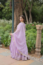 Load image into Gallery viewer, Dhevani  Pure Dyable Viscose Jacquard Dhavani Set / Half Saree / Langa voni | Shoppers Trend
