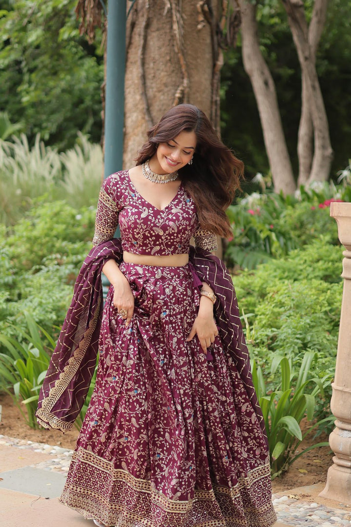 Dhevani  Pure Dyable Viscose Jacquard Dhavani Set / Half Saree / Langa voni | Shoppers Trend
