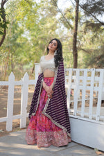Load image into Gallery viewer, Seema Faux Georgette Dhavani Set / Half Saree / Langa voni | Shoppers Trend
