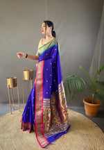 Load image into Gallery viewer, Laxmi Paithani Saree | Shoppers Trend
