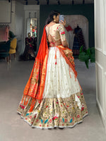 Load image into Gallery viewer, Kavita Jacquard Silk ( Paithani ) Dhavani Set / Half-Saree | Shoppers Trend
