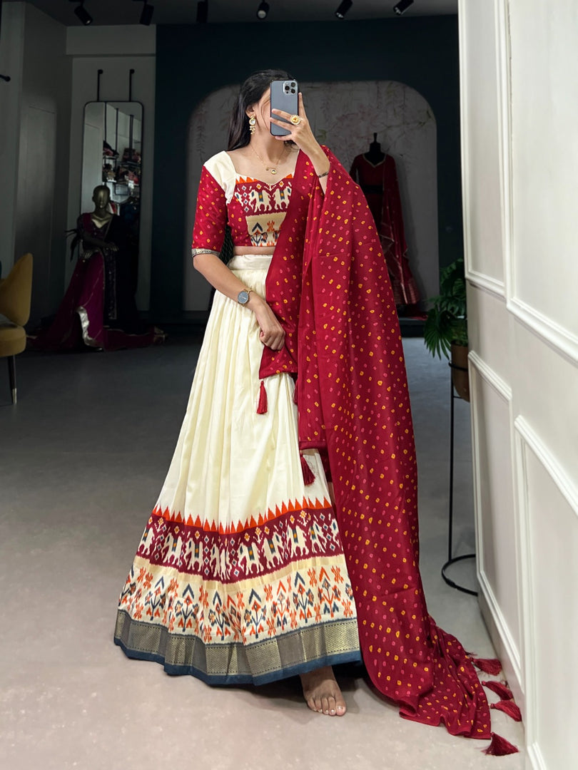 Sivani Tussar Silk Dhavani  / Half-Saree | Shoppers Trend