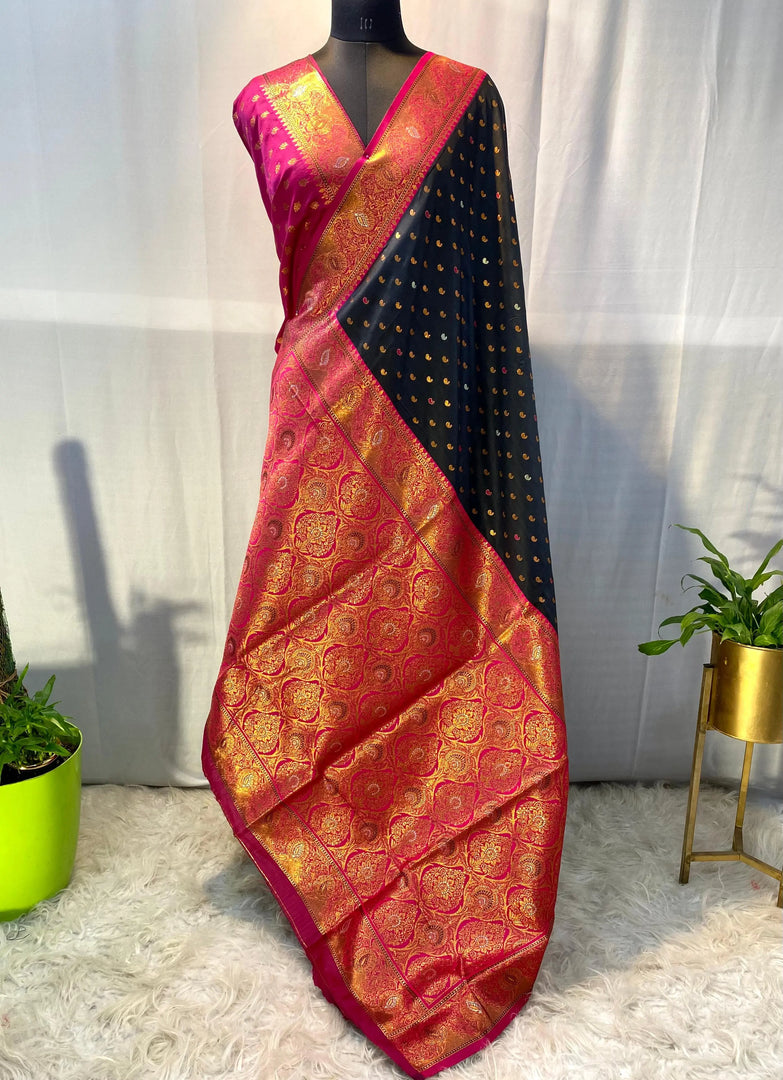 Anjali Pure Soft Paithani Silk Saree | Shoppers Trend