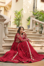 Load image into Gallery viewer, Sushila Faux Blooming Anarkali | Shoppers Trend
