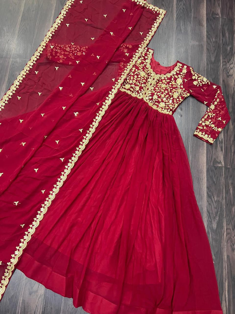 Sushila Faux Blooming Anarkali | Shoppers Trend