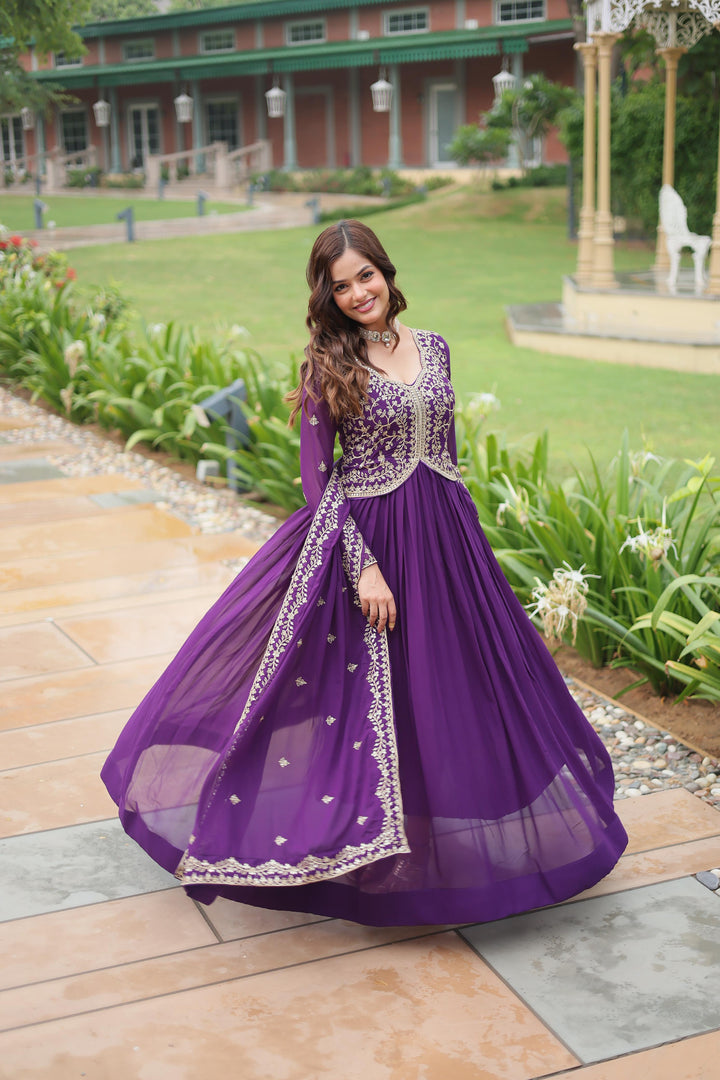 Payal Faux Blooming Anarkali | Shoppers Trend