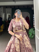Load image into Gallery viewer, Jenika Tussar Silk Dhavani Set | Half-Saree | Shoppers Trend
