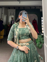 Load image into Gallery viewer, Jenika Tussar Silk Dhavani Set | Half-Saree | Shoppers Trend

