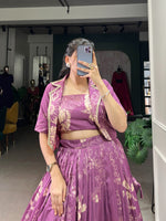 Load image into Gallery viewer, Jenika Tussar Silk Dhavani Set | Half-Saree | Shoppers Trend
