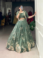 Load image into Gallery viewer, Jenika Tussar Silk Dhavani Set | Half-Saree | Shoppers Trend
