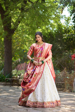 Load image into Gallery viewer, Hetvi Jacquard Silk Dhavani Set | Half-Saree | Shoppers Trend
