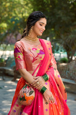 Load image into Gallery viewer, Hetvi Jacquard Silk Dhavani Set | Half-Saree | Shoppers Trend
