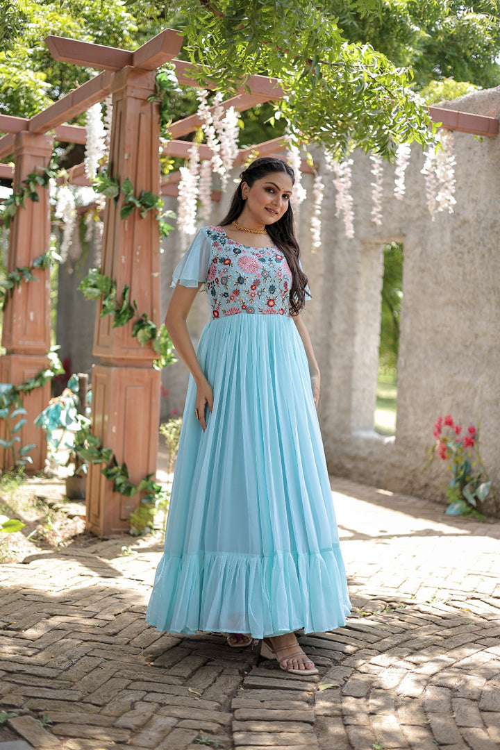 Tulasi Faux Georgette Gown | Shoppers Trend