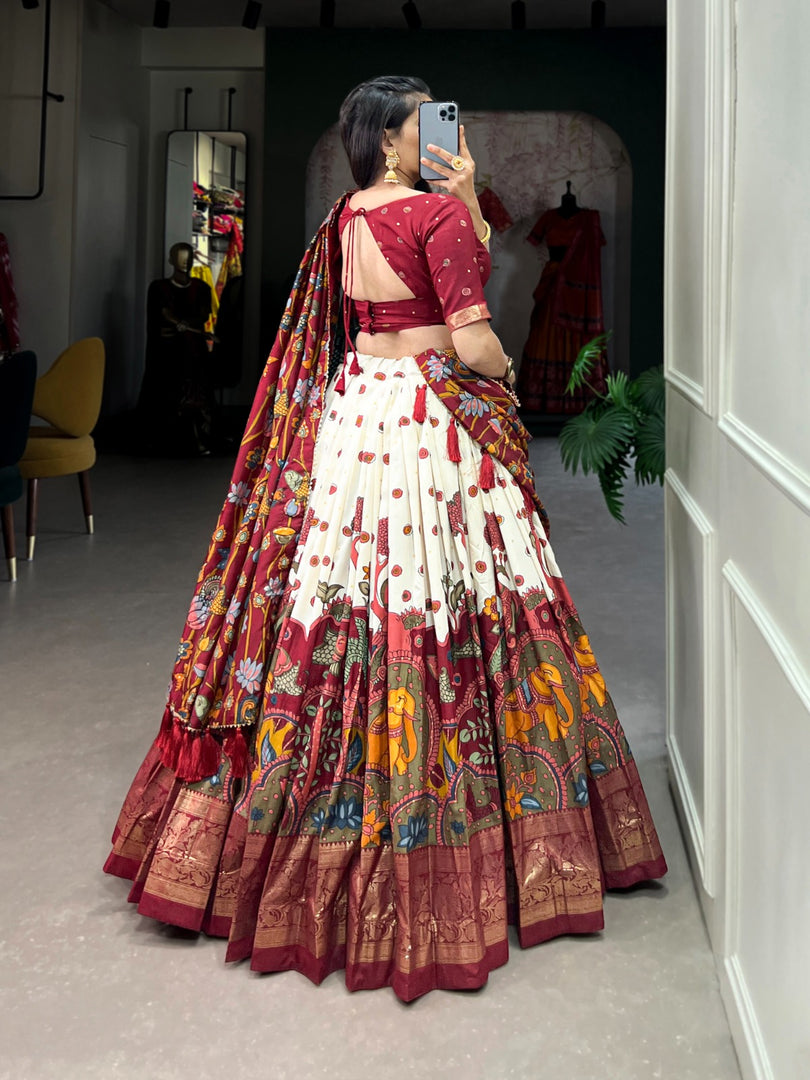 Ritaa Tussar Silk Dhavani Set | Half-Saree | Shoppers Trend