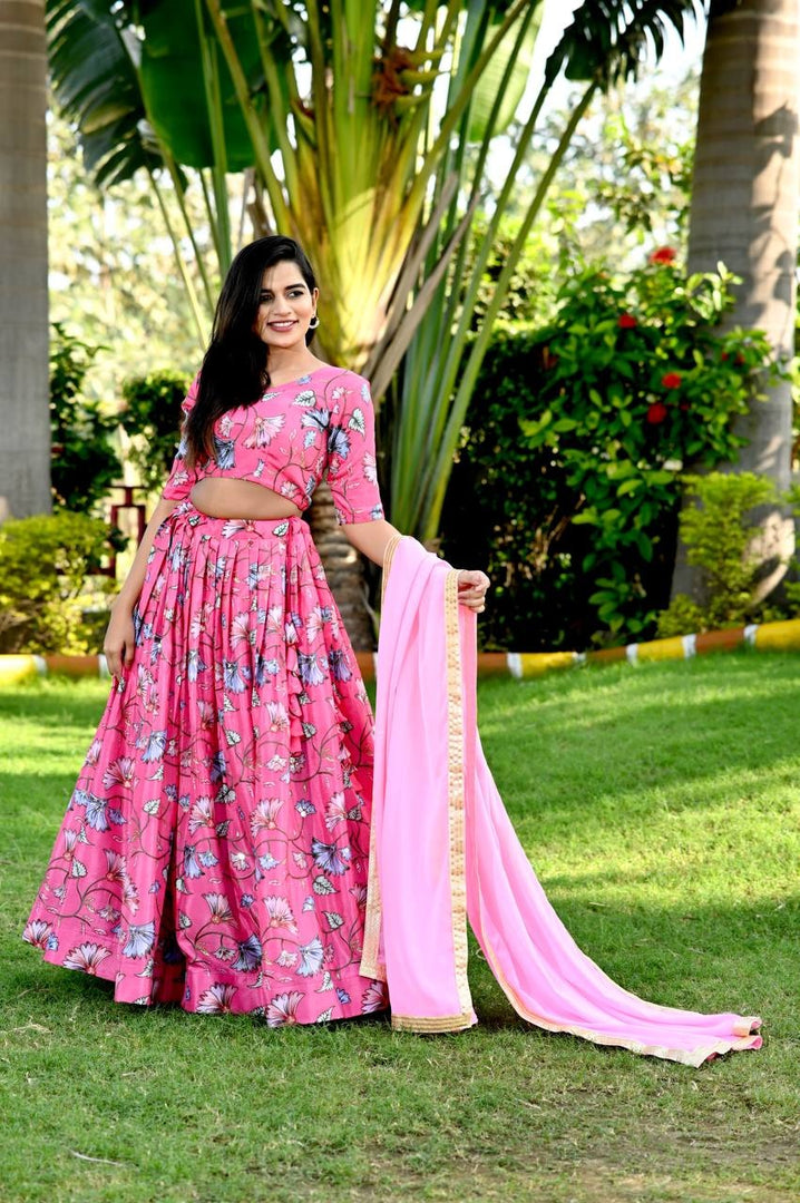 Teena Chinon Dhavani Set | Half-Saree | Shoppers Trend