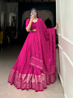 Load image into Gallery viewer, Minaxi Pure Chanderi Dhavani Set / Half Saree | Shoppers Trend
