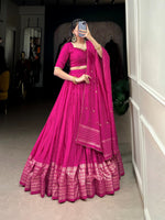 Load image into Gallery viewer, Minaxi Pure Chanderi Dhavani Set / Half Saree | Shoppers Trend
