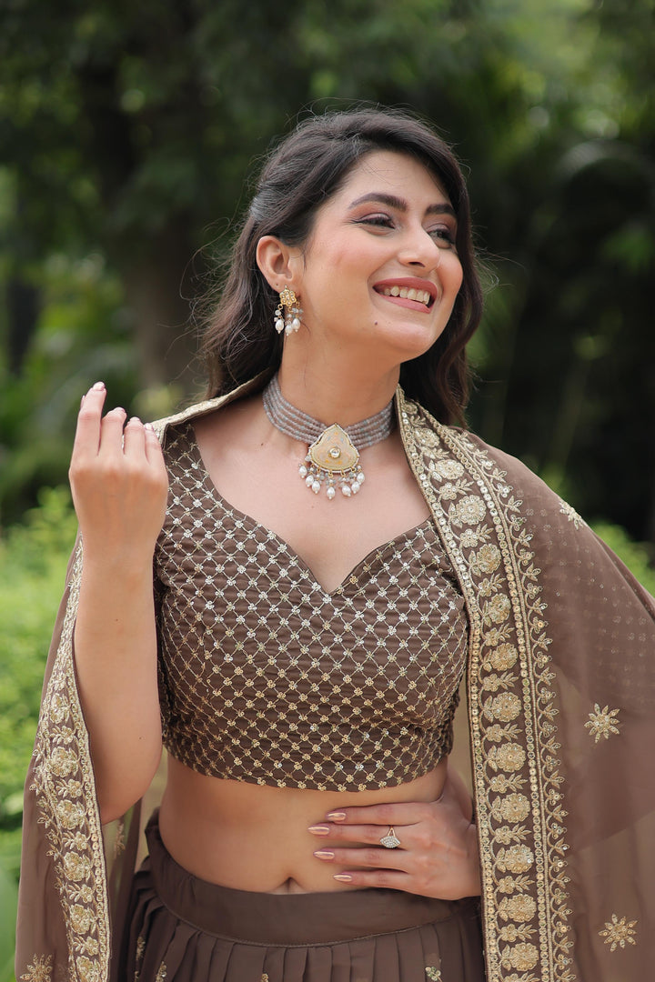Sara Faux Blooming Dhavani Set | Half-Saree | Langa Voni | Shoppers Trend