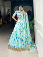 Load image into Gallery viewer, Janki Tabby Silk Dhavani Set | Half-Saree | Shoppers Trend
