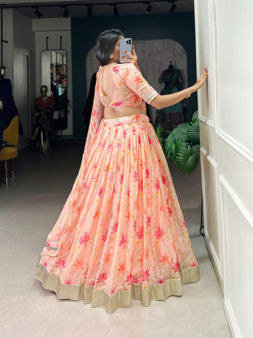 Janki Tabby Silk Dhavani Set | Half-Saree | Shoppers Trend