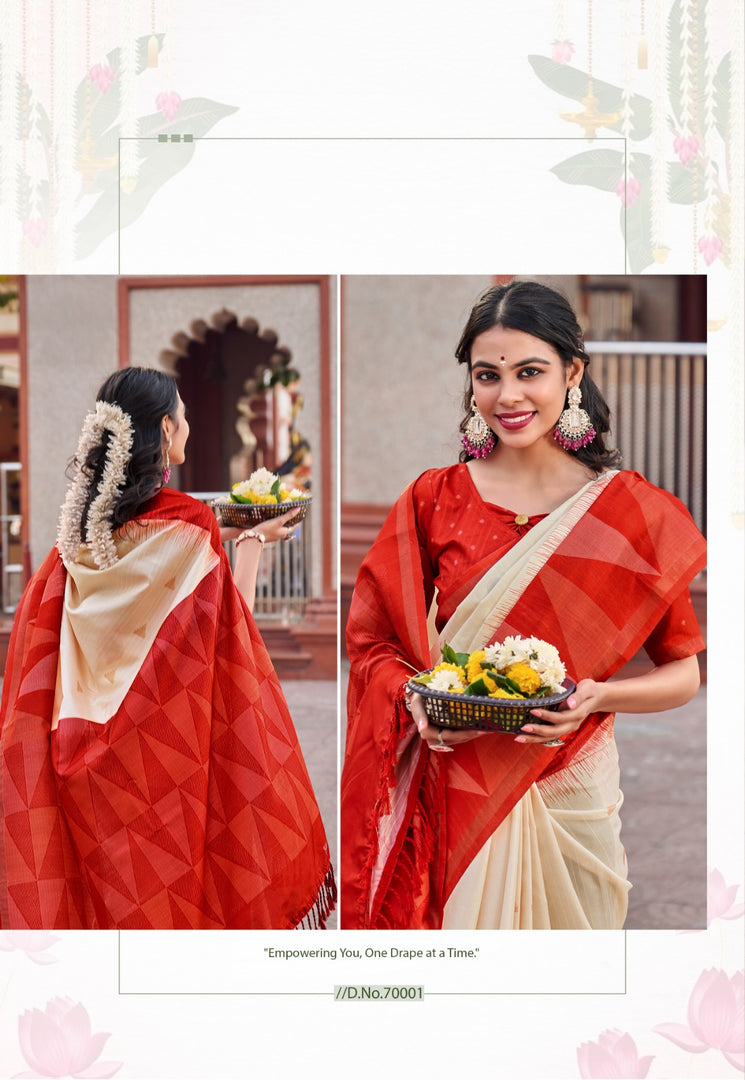 Khusi Soft Kolkata Tussar Bech Saree | Shoppers Trend