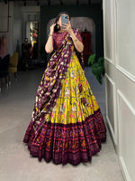 Load image into Gallery viewer, Krisha Tussar Silk Dhavani Set | Half-Saree | Shoppers Trend
