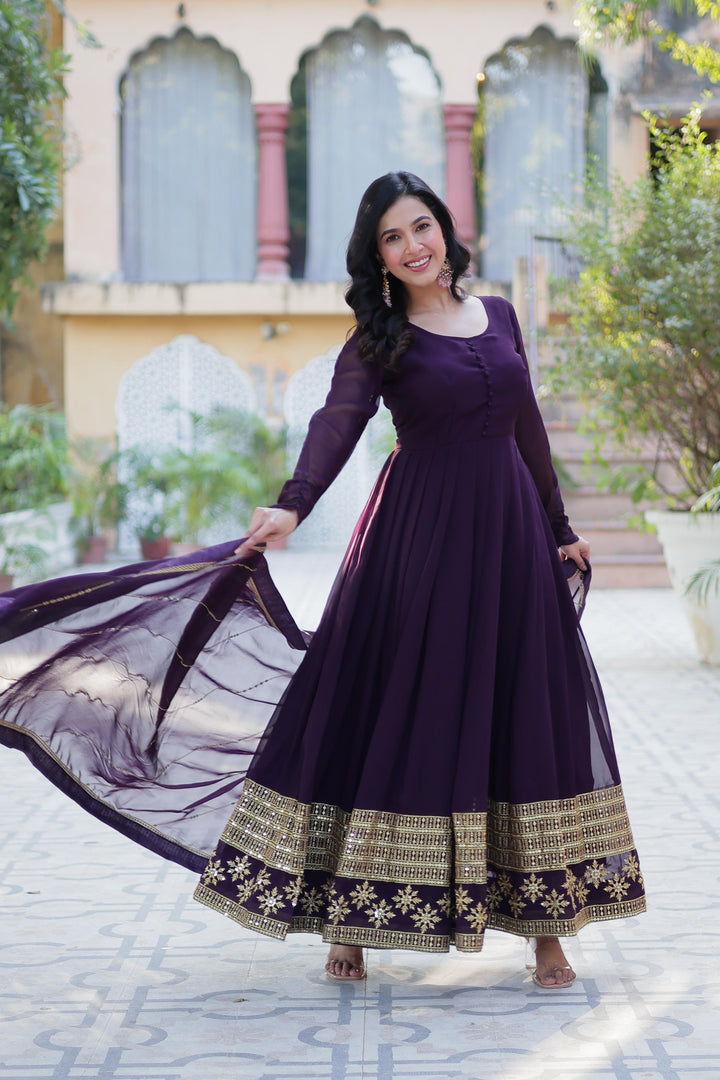 Shilpa Faux Blooming Anarkali | Shoppers Trend