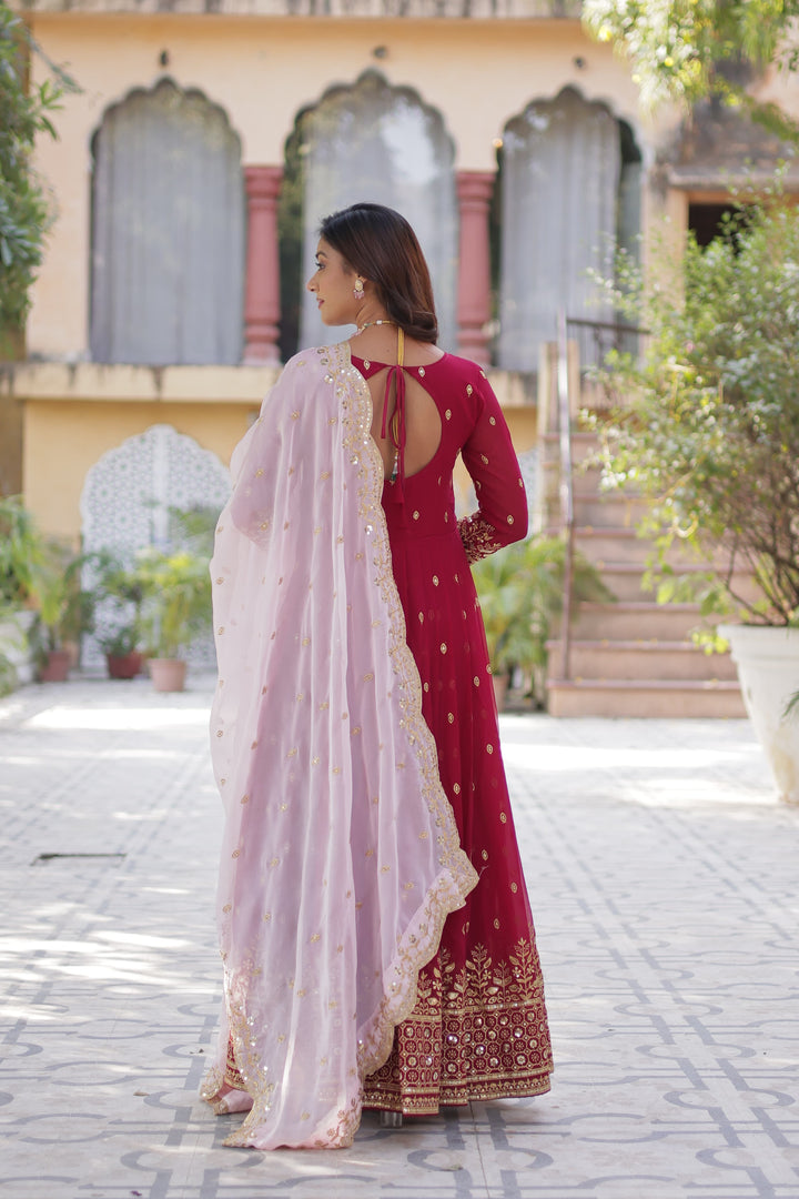 Ishita Faux Blooming Anarkali | Shoppers Trend