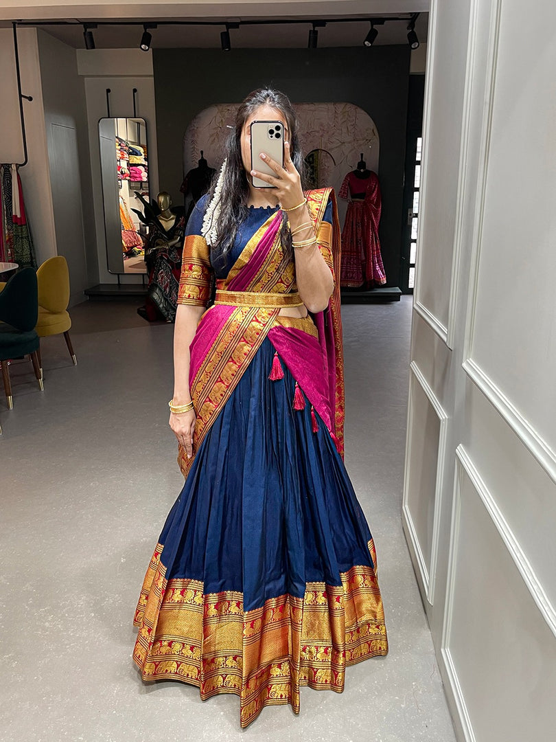 Priya Narayan Pet Dhavani Set / Langa Davani / Half Sarees | Shoppers Trend